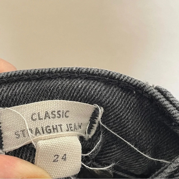Madewell classic straight leg jean black Sz 24 - Picture 7 of 8